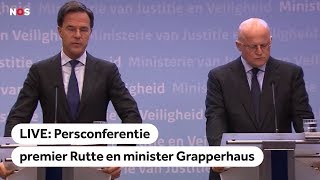 LIVE Persconferentie premier Rutte over Utrecht [upl. by Clarie]