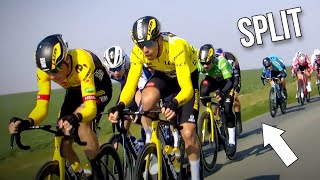 JumboVisma Train Blows Race Apart in Crosswinds  Paris Nice 2022 Stage 2 [upl. by Kerman844]