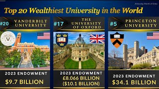 The Top 20 Wealthiest University in the World  2023 Endowments [upl. by Anelas]