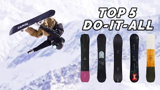 Top 5 DoItAll Snowboards 2023  Board Archive [upl. by Biondo357]