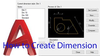 How To Create Dimension in AutoCAD [upl. by Yarezed]