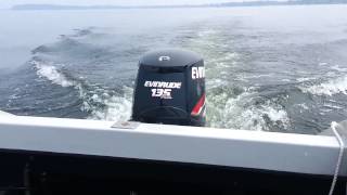 Evinrude etec 135 HO on a stratos xls 185 [upl. by Vullo]