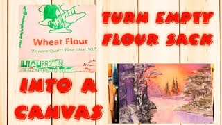 How to use emty flour sack  Katsa as Canvas for painting  Paanu gawing canvas ang sako ng harina [upl. by Randi127]