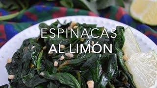 ESPINACAS SALTEADAS AL LIMÓN amp AJO  Recetas fáciles Pizca de Sabor [upl. by Aneet896]