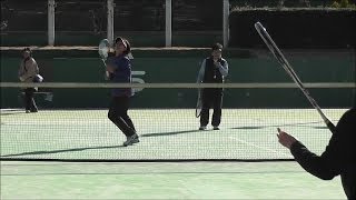 スローモション編；山下ひかる選手（ヨネックス）・藤崎安葉選手（ナガセケンコー）のスマッシュ [upl. by Haidabej]