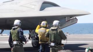 X47B Makes Historic First Launch From An Aircraft Carrier [upl. by Adlin781]