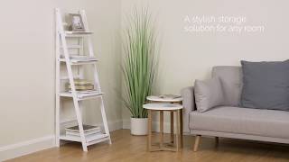 Hartleys Direct 4 Tier Ladder Shelf  White [upl. by Tessa]