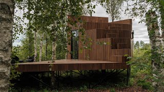 B210 designs quottreehouseinspiredquot Maidla Nature Villa to immerse guests in an Estonian bogland [upl. by Allrud]