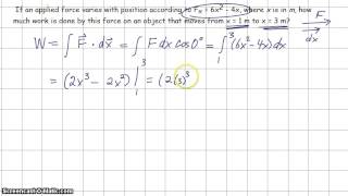 Work by a Variable Force [upl. by Heringer58]