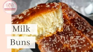 Bouncy Milk BreadSoft Condensed Milk BunsSüße Kondencemilch Buns [upl. by Milt]