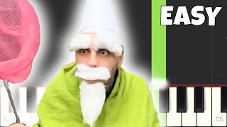 Green Gnome Wizard Meme  EASY Piano Tutorial [upl. by Relluf]