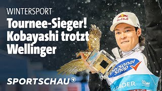 Vierschanzentournee Kobayashi Gesamtsieger vor Wellinger l Sportschau [upl. by Deron173]