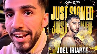 FUTURE SUPERSTAR JOEL IRIARTE TALKS PRO DEBUT WITH GOLDEN BOY quotIM HERE TO MAKE BOXING GREAT AGAINquot [upl. by Holzman]