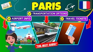 🇫🇷 PARIS Transportation and Travel Tickets Full guide 🚇🚕✈️ [upl. by Westney]