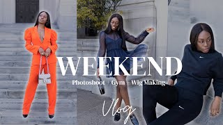 Weekend Vlog Photoshoot Behind the Scenes amp DIY Wig Making [upl. by Goulden742]