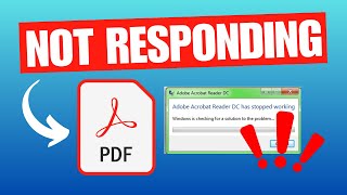 How To Fix Adobe Acrobat Not Responding  Working [upl. by Isahella]