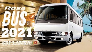 Mitsubishi FUSO ROSA Bus 2021 Review  Sri lankan Buses Trending  Brand New  Sri Lanka [upl. by Eicyaj]