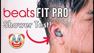 Showering with the Beats Fit Pro earbuds Secretly WATERPROOF [upl. by Esil]