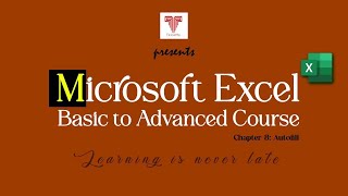 Module 1 Chapeter8 Autofill Function in Excel [upl. by Hulbert101]
