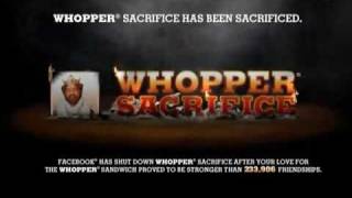 Burger King  WHOPPER SACRIFICE [upl. by Giaimo]