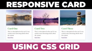 How To Make Responsive Cards In HTML  HTML CSS Responsive Cards [upl. by Itsur]