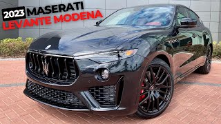 The First 2023 Maserati Levante Modena Arrives In One Of The Best Specs EVER [upl. by Aynuat]