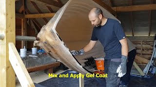 Making a fibreglass rowing boat hull at home from a boat mould [upl. by Rochemont594]