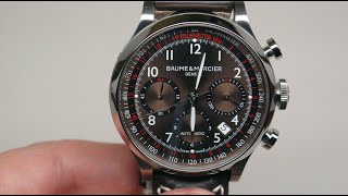 Baume and Mercier Capeland Chronograph Mens Watch Review Model 10002 [upl. by Naujahs]