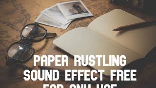 PAPER RUSTLING SOUND EFFECT FREE FOR ANY USE [upl. by Nemzzaj148]