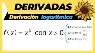 ✅DERIVACIÓN LOGARÍTMICA de funciones exponenciales cuya base no es una constante [upl. by Eseenaj]