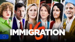 LIMMIGRATION vs LES CANDIDATS interviews européennes [upl. by Hermione696]