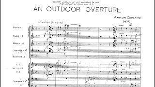 Full Score Copland  An Outdoor Overture 1938 for orchestra [upl. by Franky]