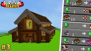 I Made a Beautiful Villager Trading Hall in Minecraft Survival series Ep3  Mcpe [upl. by Cooper]