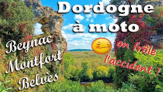 Moto en Dordogne  épisode 5  Beynac  Monfort  Belvès et dangers sur la route [upl. by Byram]