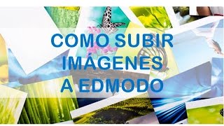 Tutorial Subir imágenes a Edmodo [upl. by Kilian622]