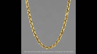 9ct Yellow Gold Italian Diamond Cut Solid Rope Chain  2mm [upl. by Ariela556]