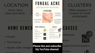 FUNGAL ACNE Treatmentytshorts skincare shortsviral [upl. by Marketa]