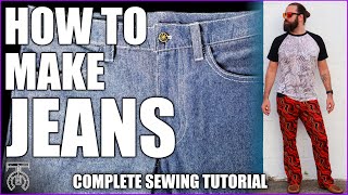 How To Make Jeans Creating Custom Pants From Start To Finish  Tock Custom Sewing Tutorial [upl. by Erlin625]