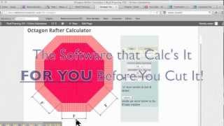 Octagon Rafter Construction Calculator [upl. by Odetta832]