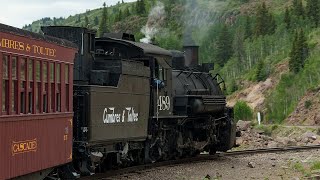 Railfan Reel 07 Cumbres amp Toltec 489 approaches Osier CO [upl. by Swirsky]