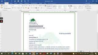 Curso Word Configurar el Membrete en una Carta [upl. by Aluin]