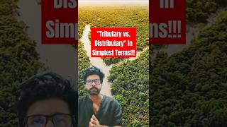 quotTributary vs Distributaryquot Explained in 56 Seconds tributary river fluvial geography upsc [upl. by Ku197]