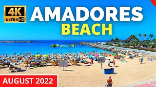 AMADORES Beach Gran Canaria Walk 🔴 August 11 2022  Riu Vistamar to Gloria Palace Royal Hotel [upl. by Assirem]