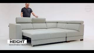 Halti Sectional Sofa Sleeper Full XL Size by Luonto Furniture [upl. by Yemarej236]