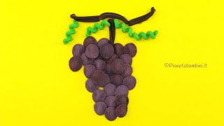 Lavoretto dAutunno Grappolo dUva con Pasta Cruda  Tutorial [upl. by Painter566]