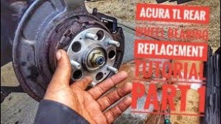 20042008 ACURA TL REAR WHEEL BEARING REPLACEMENT TUTORIAL PT 1 [upl. by Lowrie]