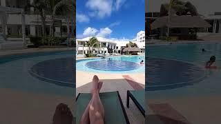 Wyndham Alltra Cancun Mexico Pool view from a pool lounge chair wyndham [upl. by Noisla]