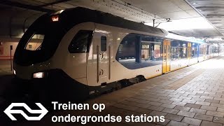 Treinen op alle ondergrondse stations in Nederland [upl. by Zelazny]