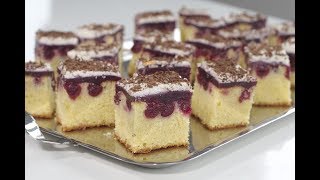 Biskvit sa Višnjama iz Kompota Biscuit Cherry Compote Cake  Sašina kuhinja [upl. by Godard]