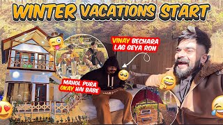 Vinay Khijj Gaya😂Winter 1st Vacation❤️🔥Hass k Hoya bura haal🤣Mahol pura Ok😃SajanJagpalpuriaNewvlog [upl. by Yllut]